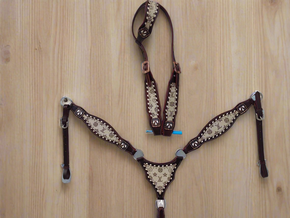 Cream Louis Vuitton Tack Set