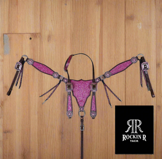 Pink Bedazzled Tack Set