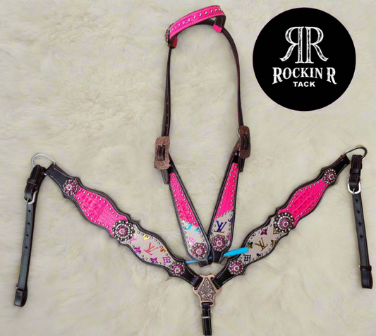 Pink Gator Louis Vuitton Tack Set
