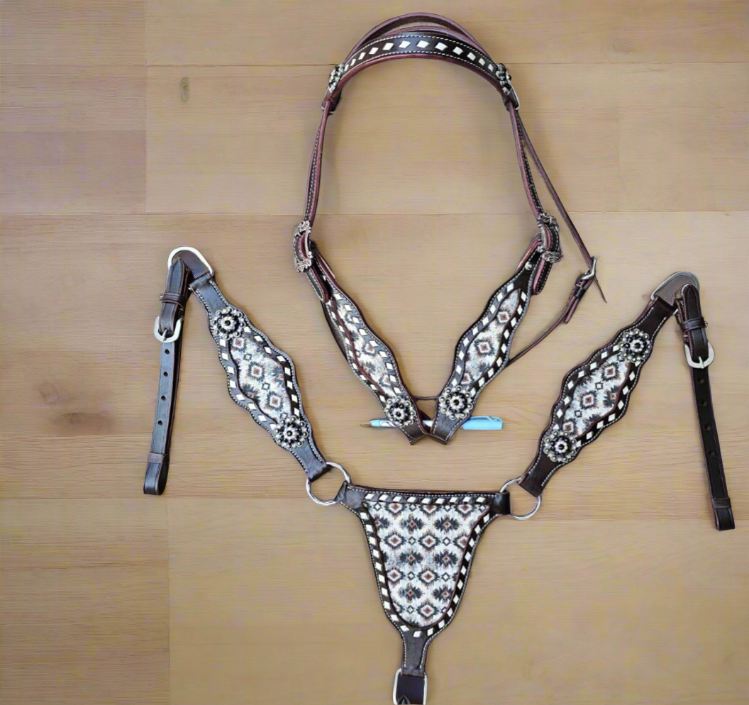 Black Aztec Tack Set