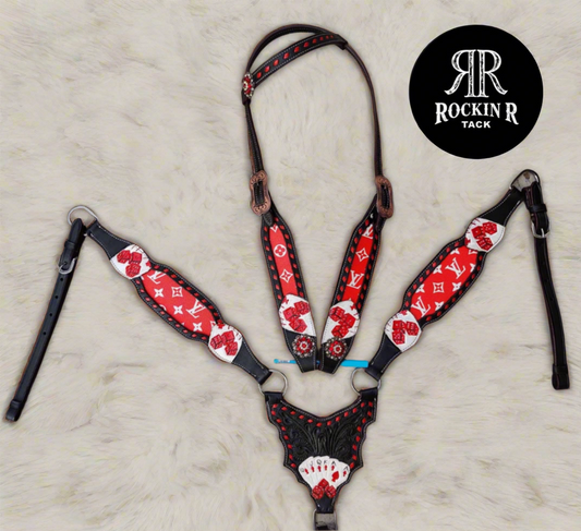 Red Louis Vuitton Gambler Tack Set