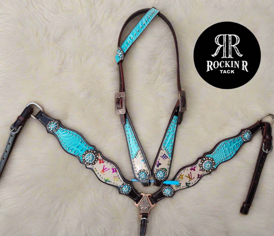 Teal Gator Louis Vuitton Tack Set