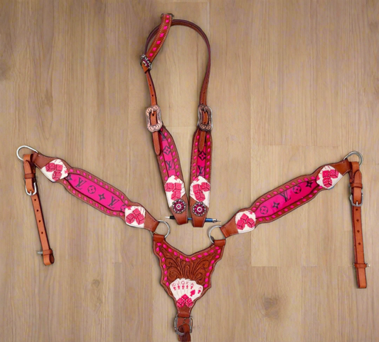 Pink Louis Vuitton Gambler Tack Set