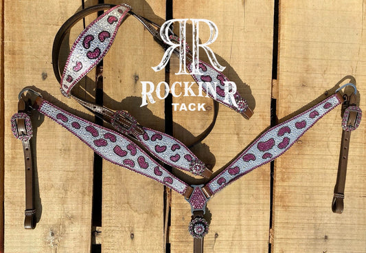 Bedazzled Cheetah Print Tack Set