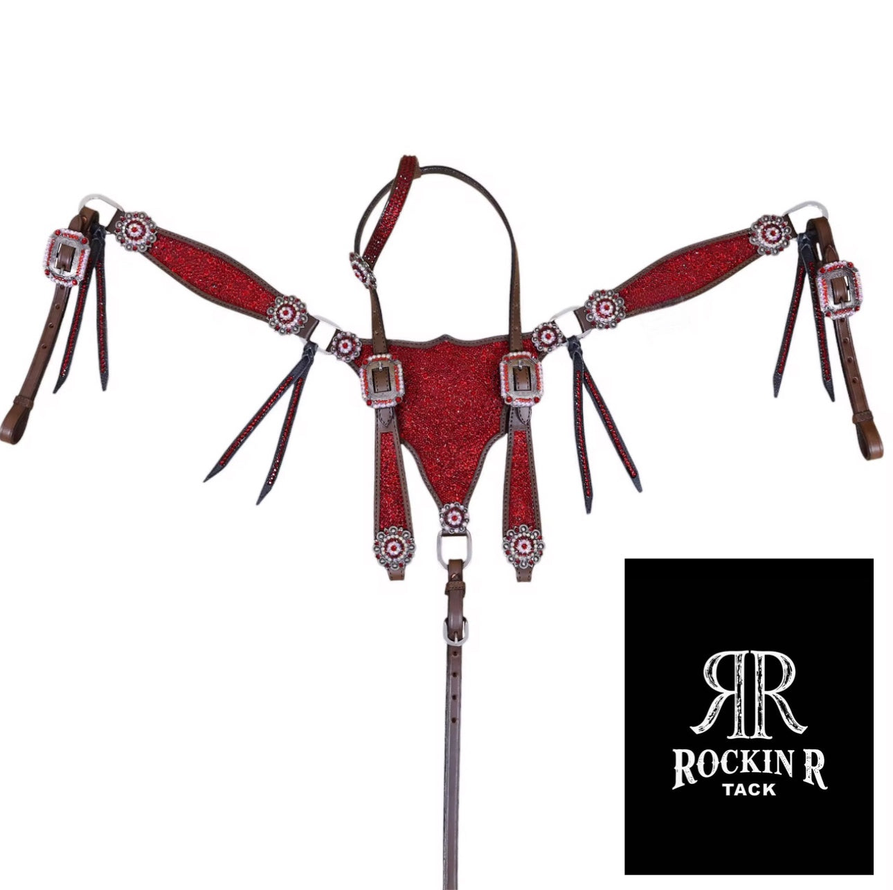Red Bedazzled Tack Set